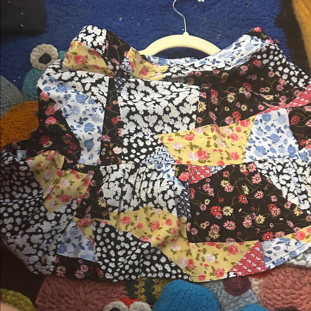Vintage Multicolor Patchwork Skirt